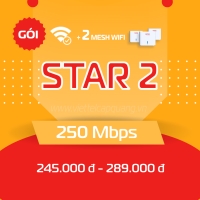 STAR2 Viettel (250 Mbps) - Gói Cước Có 1 Modem WiFi + 2 Mesh WiFi